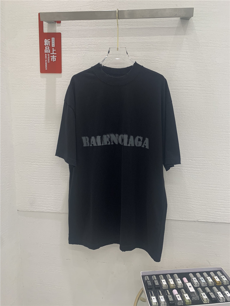 Ba1en*iaga dot letter print t-shirt replica clothes