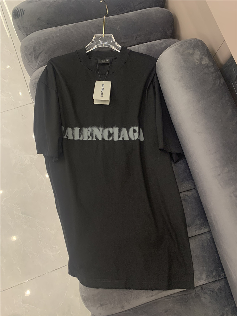 Ba1en*iaga dot letter print t-shirt replica clothes