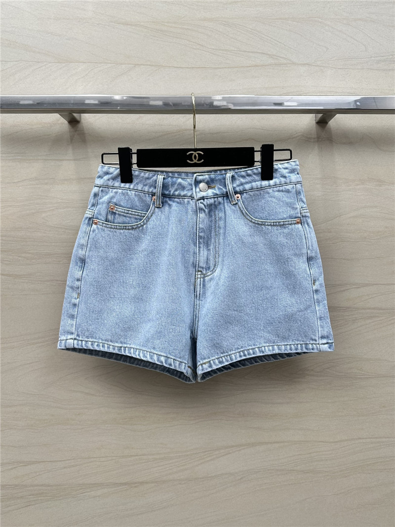 A1exa*der wang hollow embroidered denim shorts replica clothes
