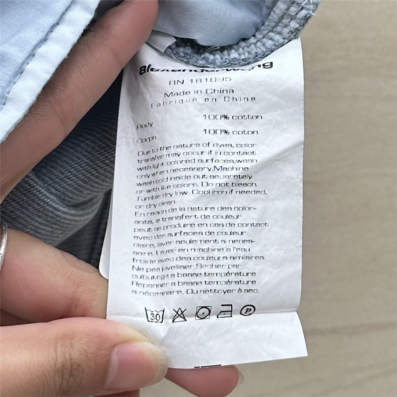 A1exa*der wang hollow embroidered denim shorts replica clothes