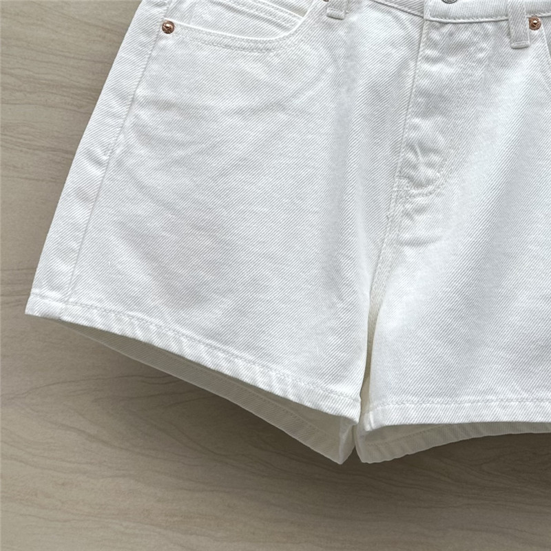 A1exa*der wang hollow embroidered denim shorts replica clothes