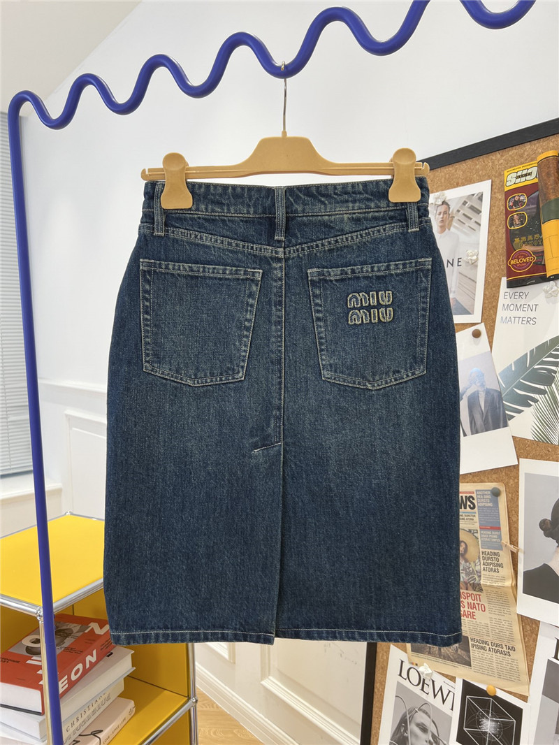 M1um1u denim skirt cheap replica designer clothes