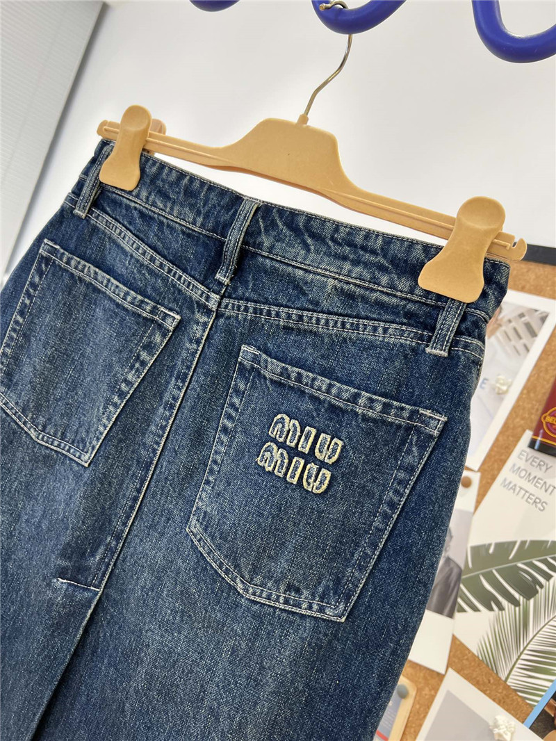 M1um1u denim skirt cheap replica designer clothes