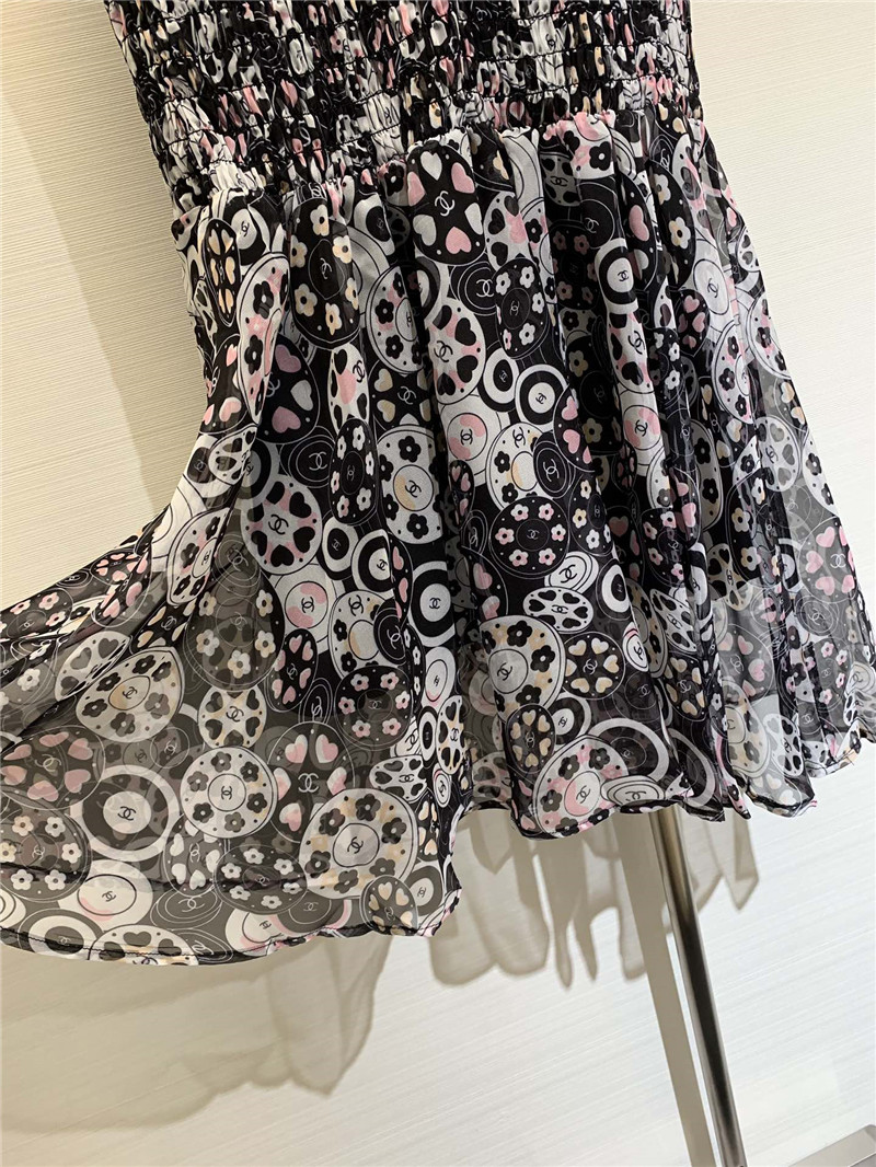 Ch**el printed suspender skirt replica clothing sites