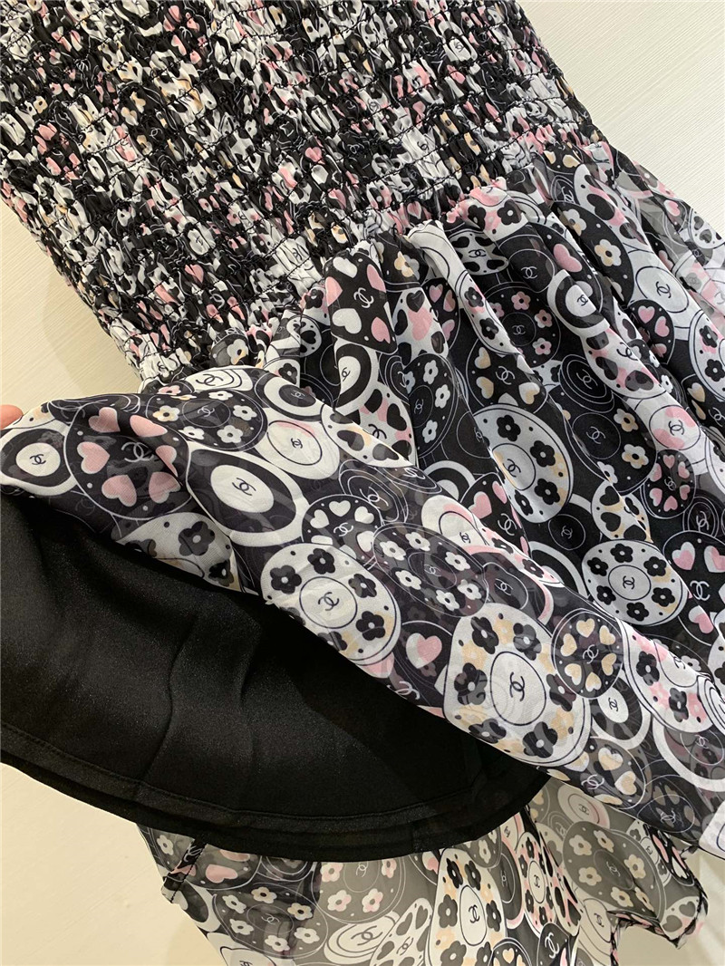 Ch**el printed suspender skirt replica clothing sites