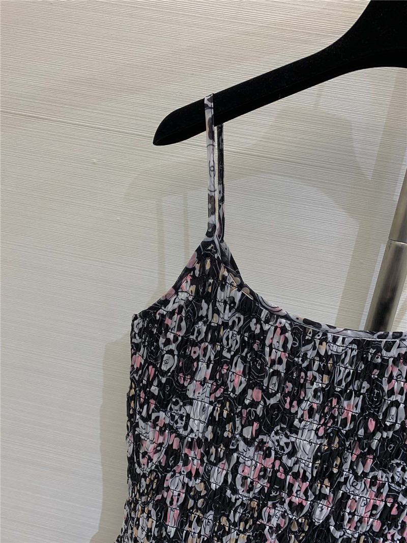 Ch**el printed suspender skirt replica clothing sites