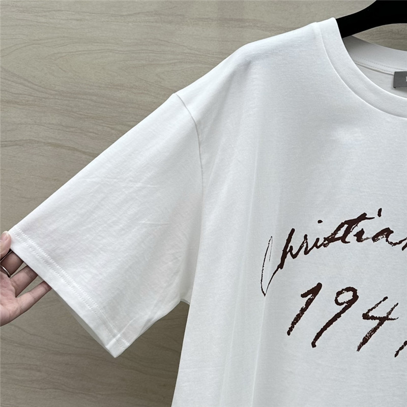 D10r logo letter print cotton t-shirt replicas clothes