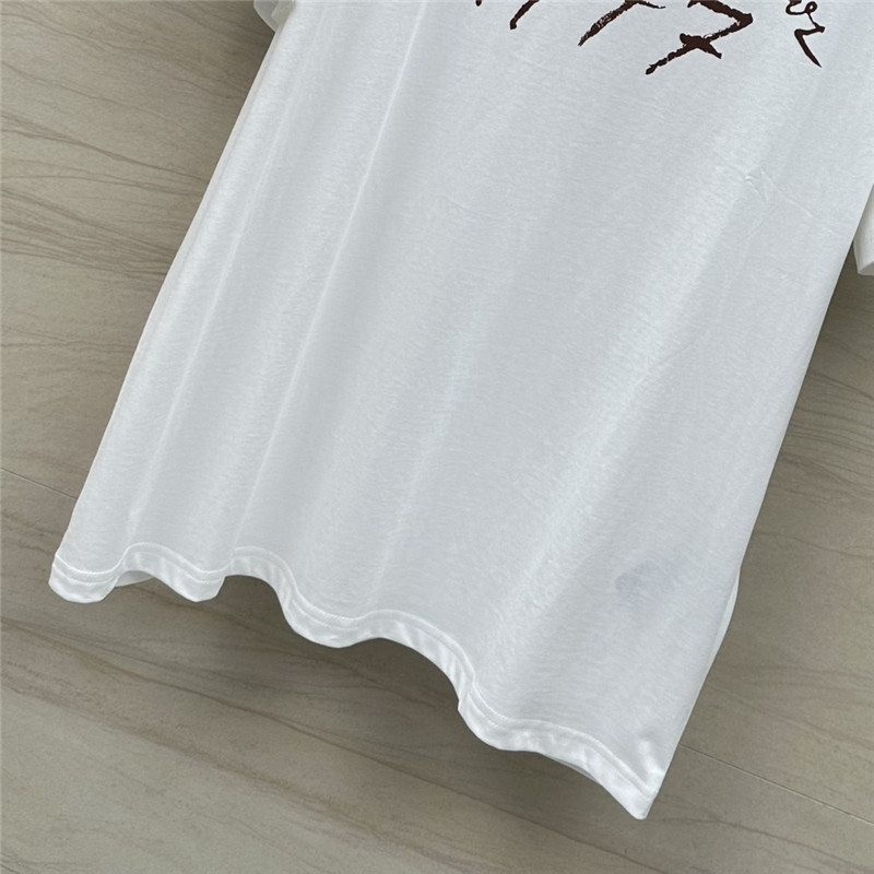 D10r logo letter print cotton t-shirt replicas clothes