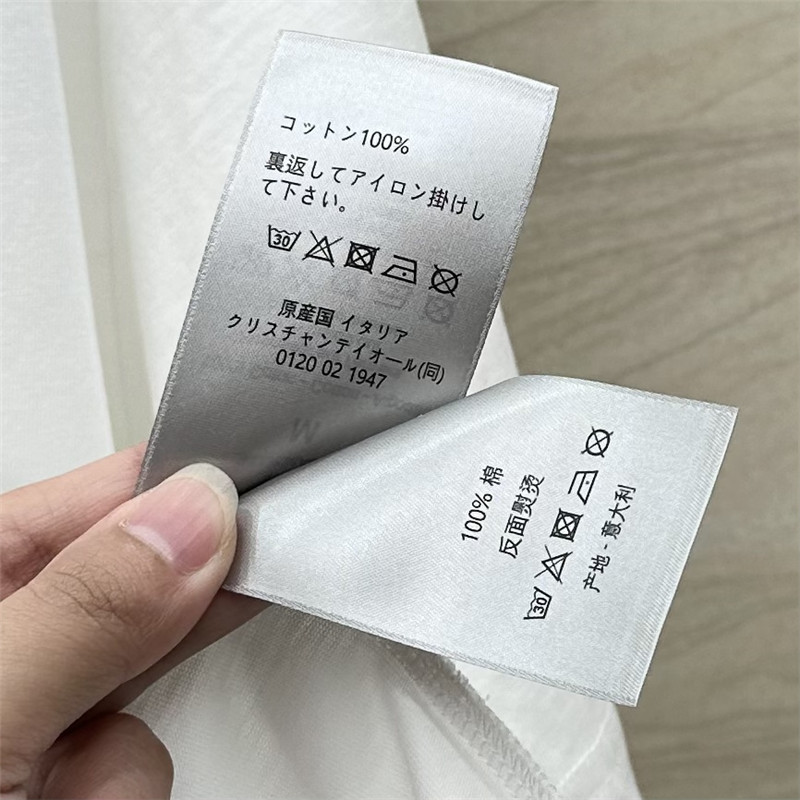 D10r logo letter print cotton t-shirt replicas clothes