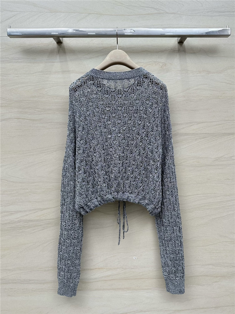 BC Hand Crochet Knit Sweater Ash