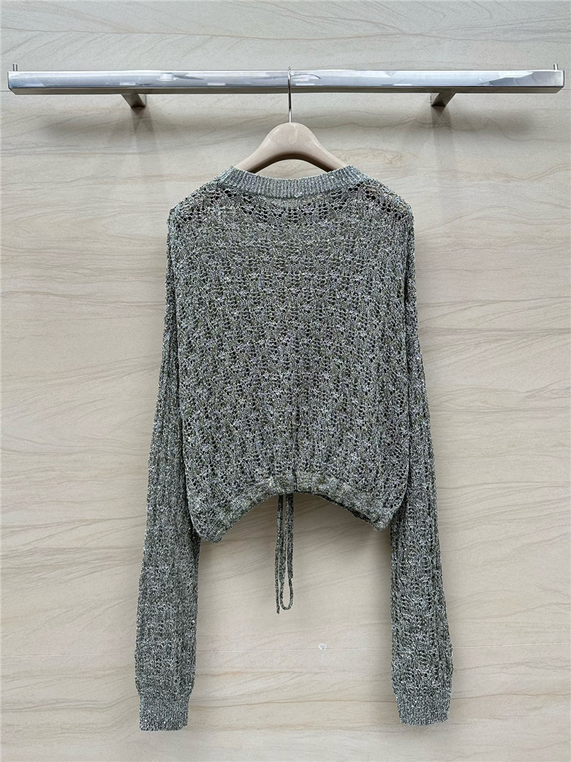 BC Hand Crochet Knit Sweater Ash