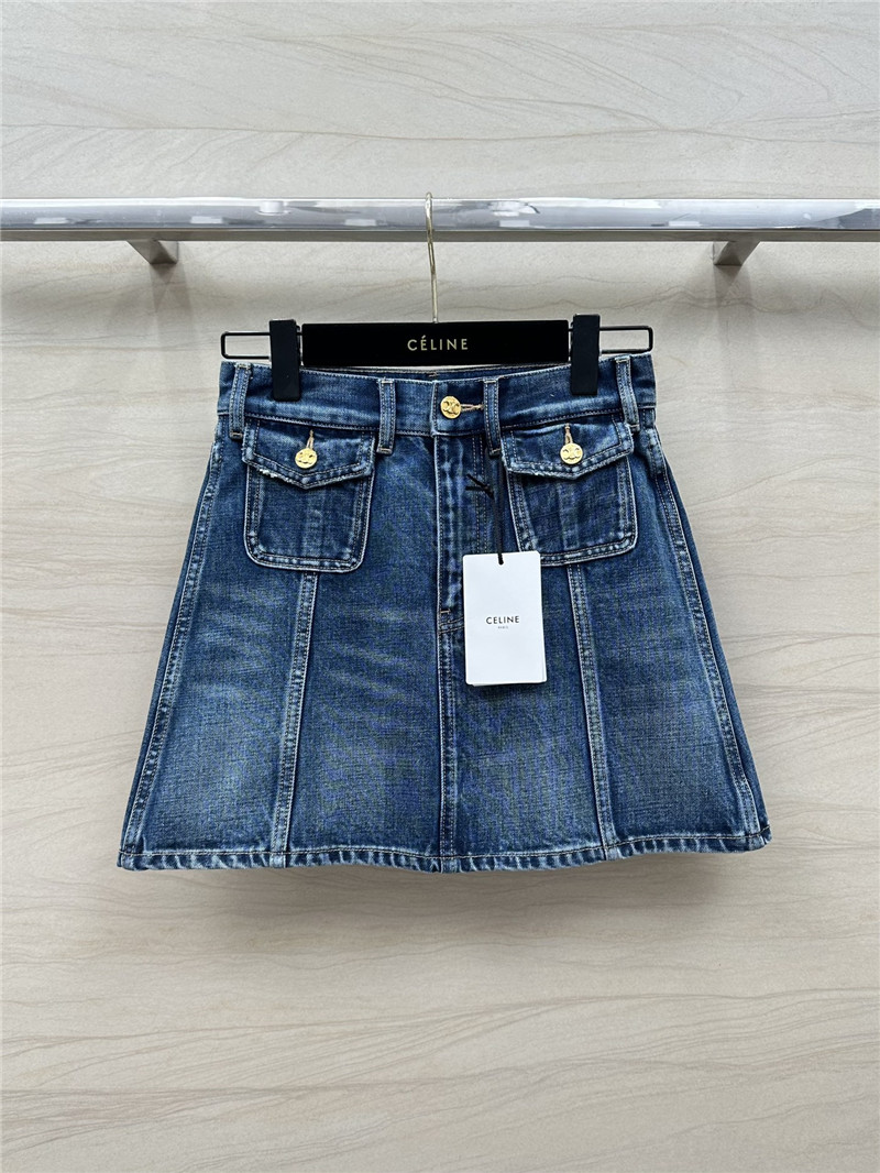 Ce1i*e washed denim skirt replicas clothes