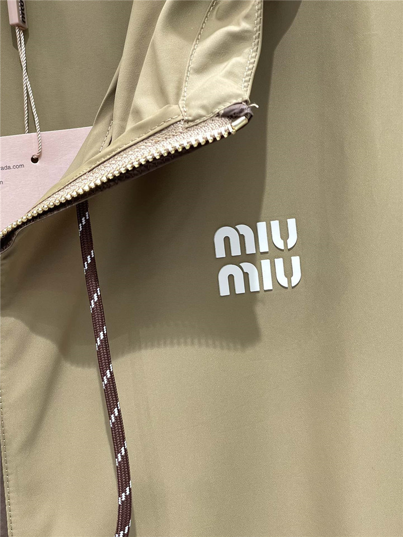 M1um1u zippered nylon sun protection jacket and skirt suit