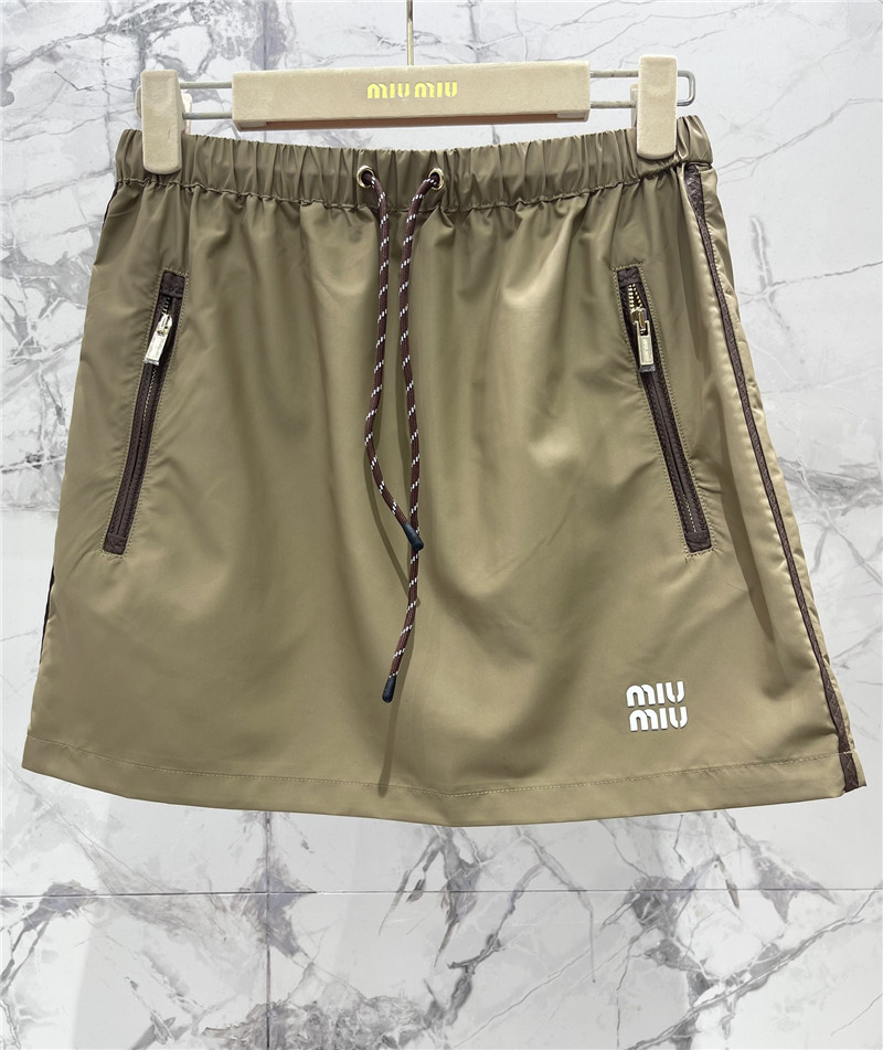 M1um1u zippered nylon sun protection jacket and skirt suit