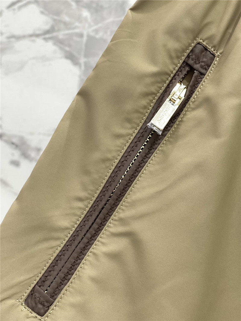 M1um1u zippered nylon sun protection jacket and skirt suit