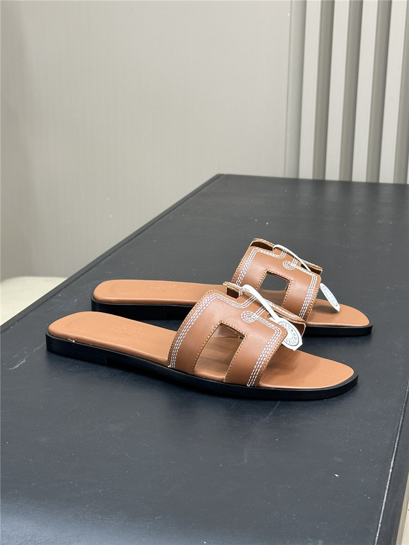 Hermes flat slippers maison margiela replica shoes