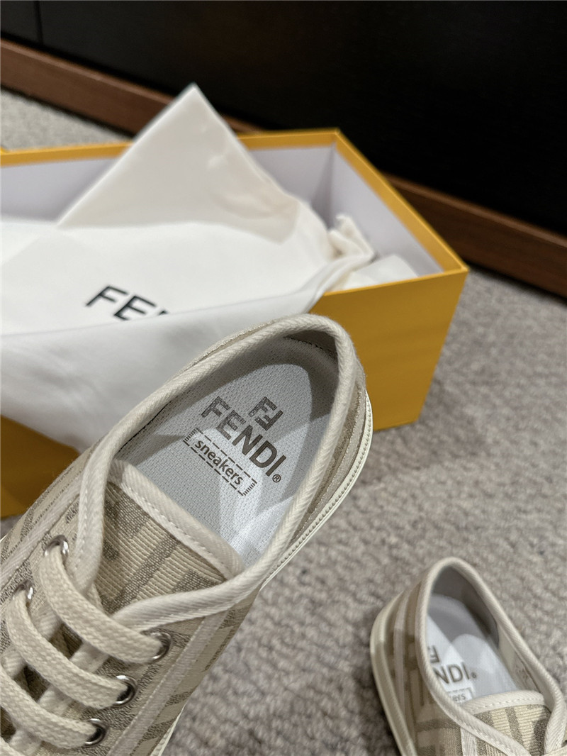 F**di ff women’s lace-up canvas sneakers