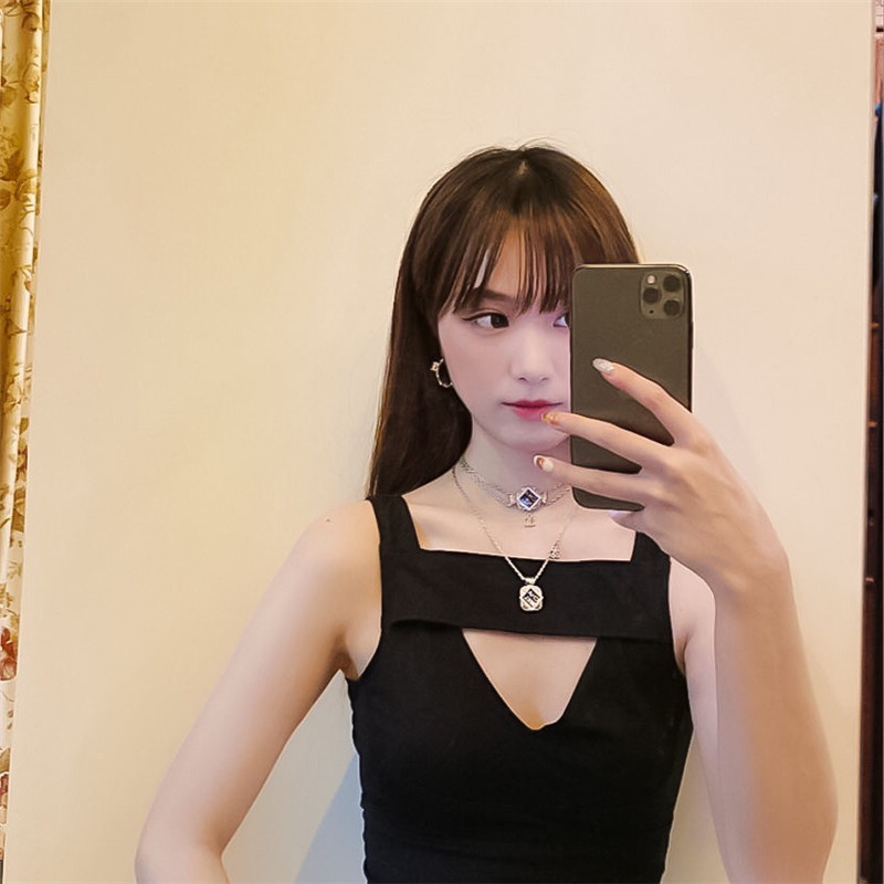 Ch**el handmade leather earrings