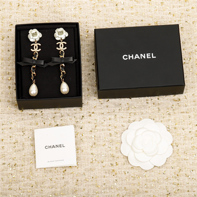 Ch**el camellia series earrings