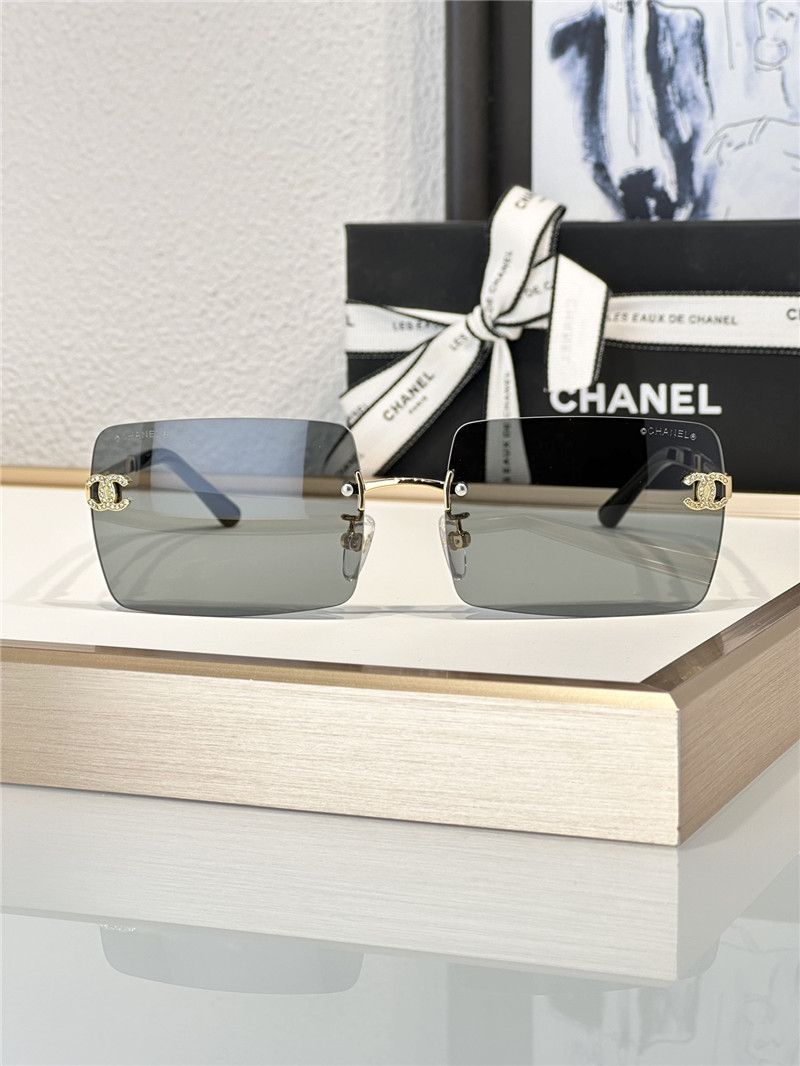 Ch**el new rimless mid-century style sunglasses