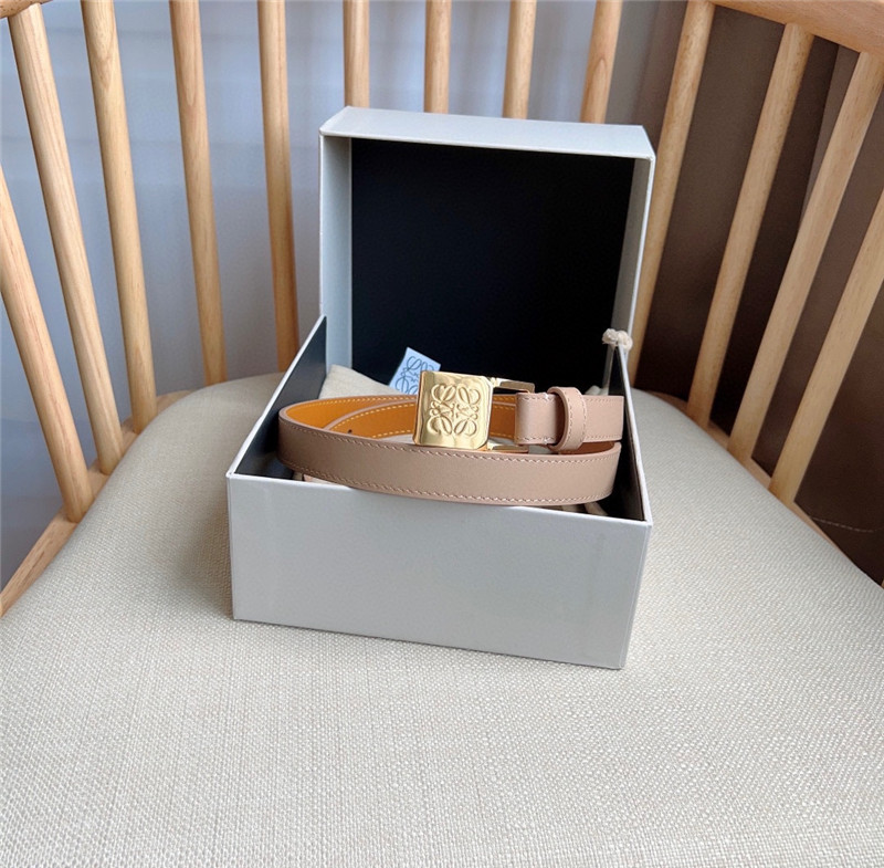 L0ew* leather narrow belt