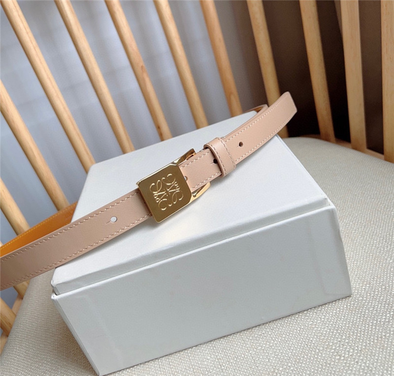 L0ew* leather narrow belt