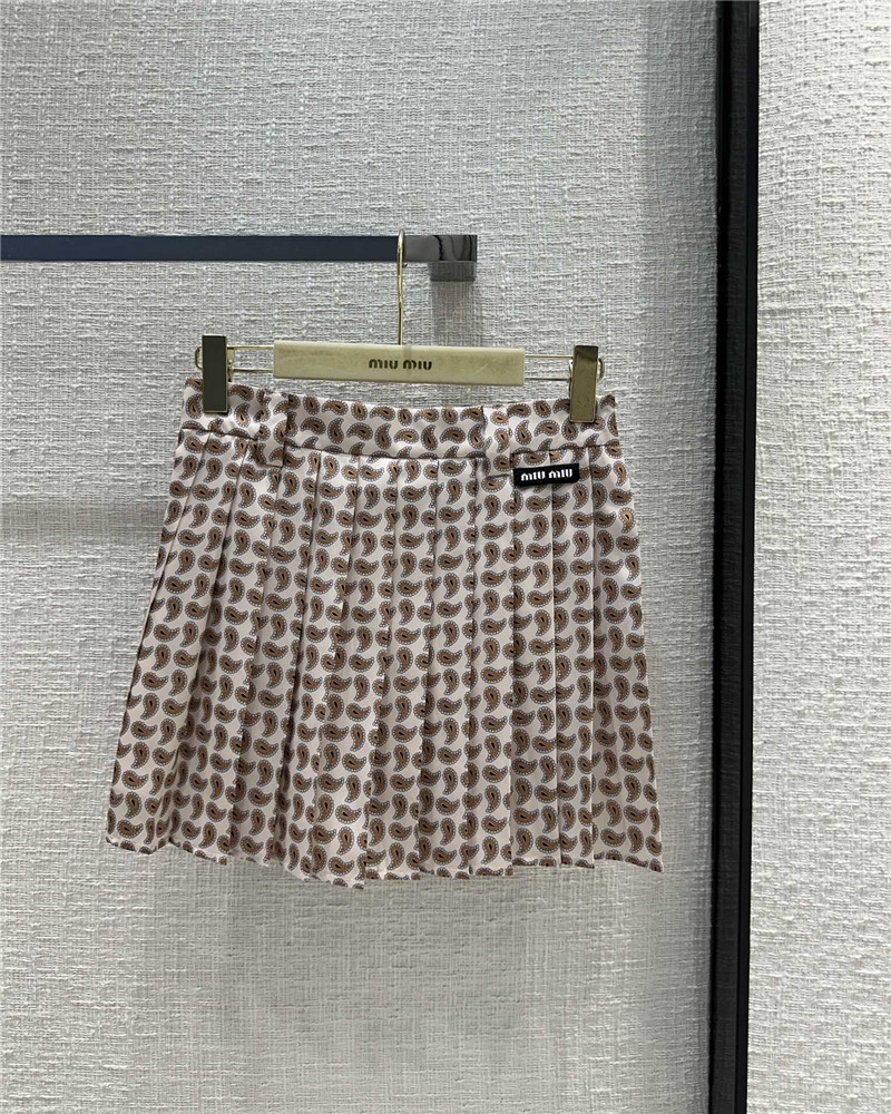 M1um1u paisley pattern shirt suit replica clothes