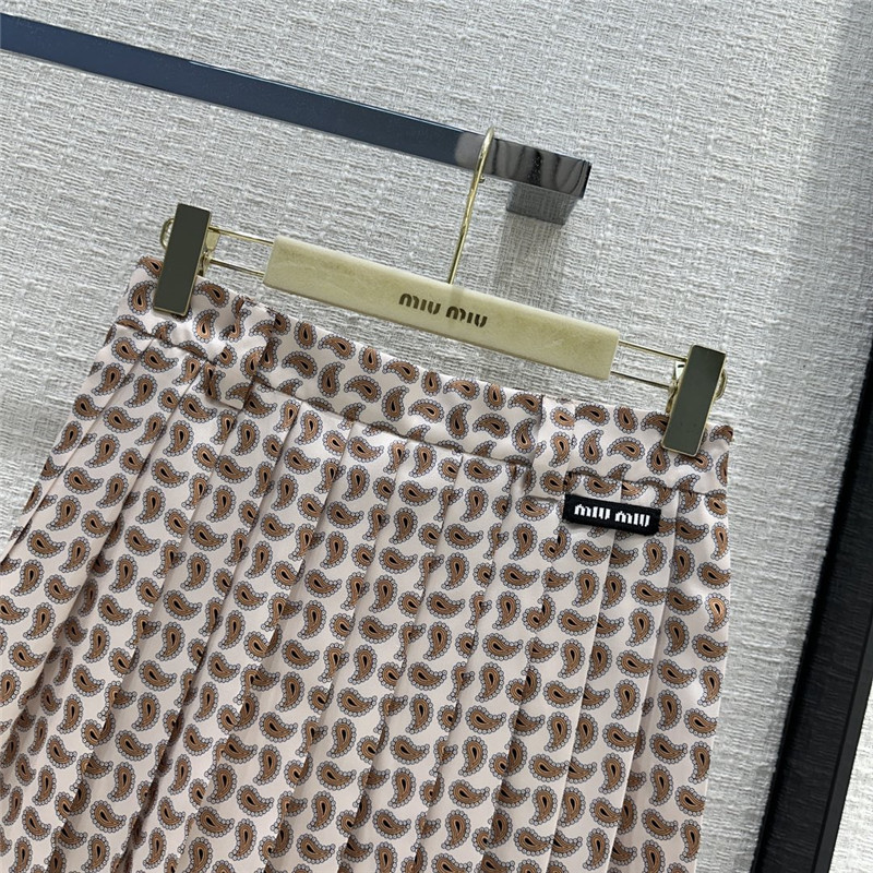 M1um1u paisley pattern shirt suit replica clothes