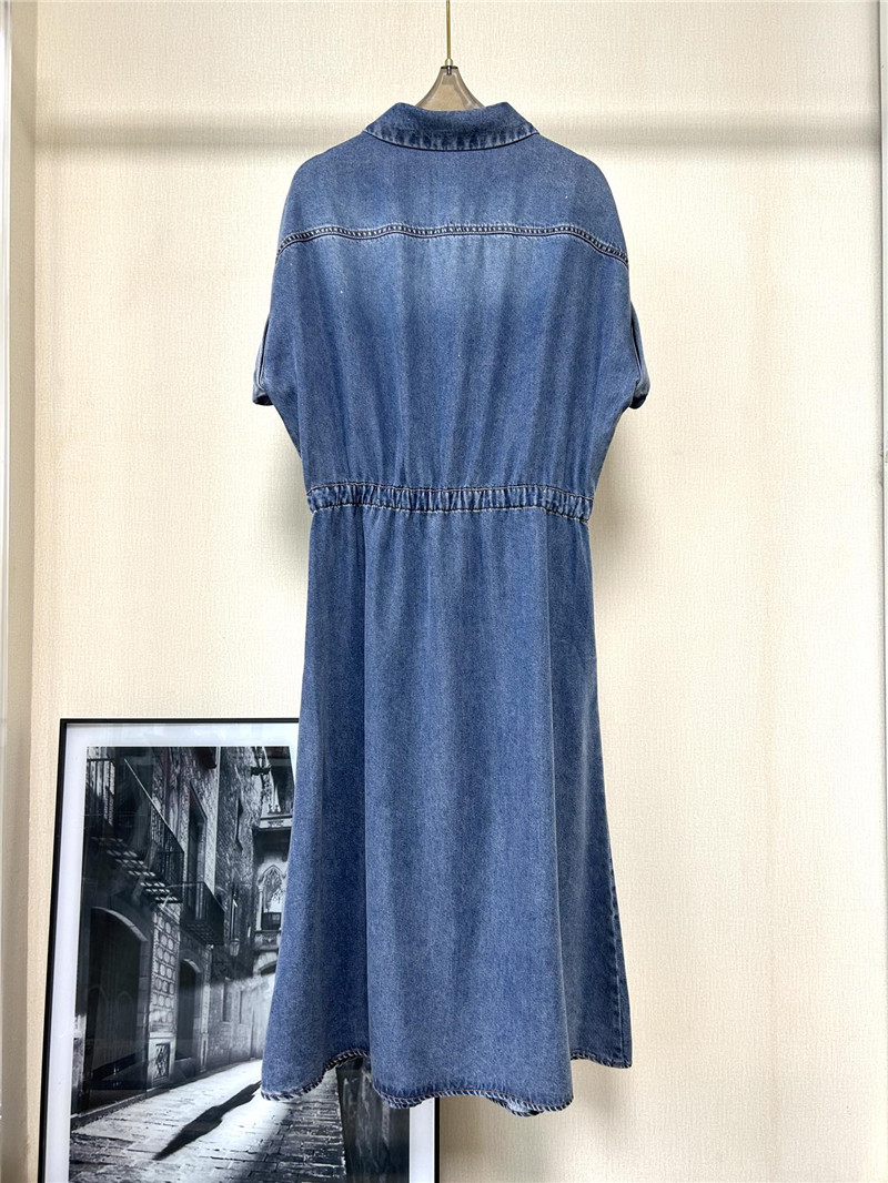 BC soft denim elastic waist short sleeve dress replicas clothes