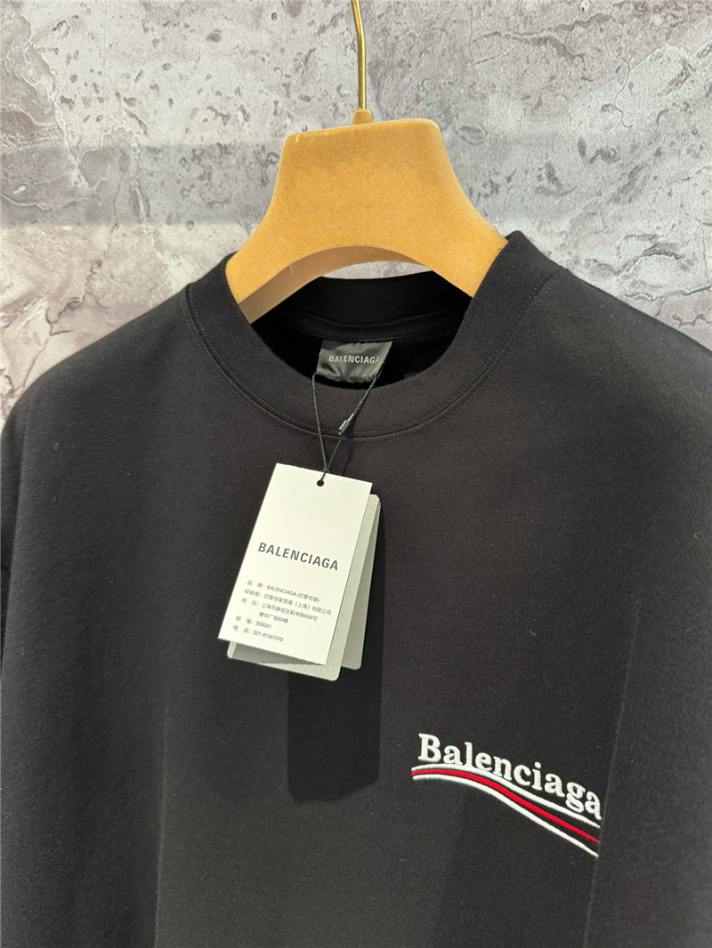 Ba1en*iaga classic cola embroidered t-shirt replica clothing