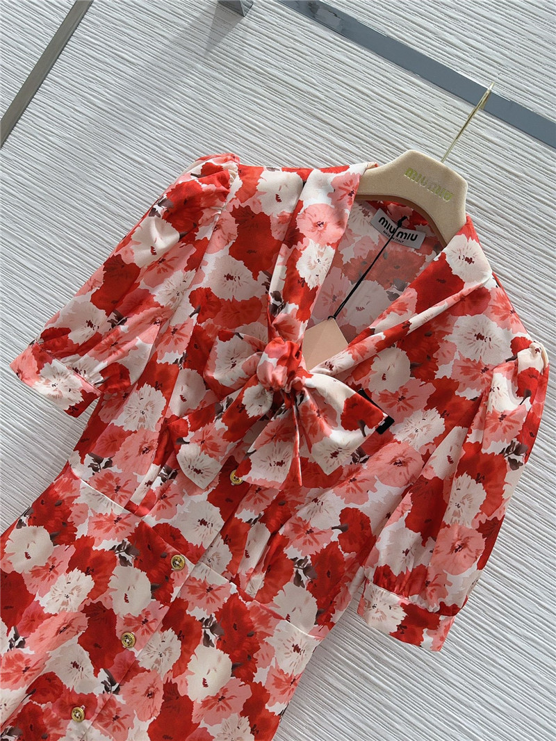 M1um1u french floral series dress replica designer clothes