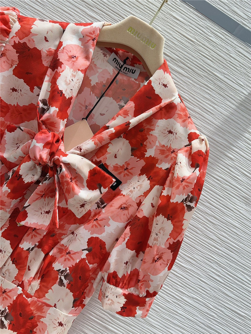 M1um1u french floral series dress replica designer clothes