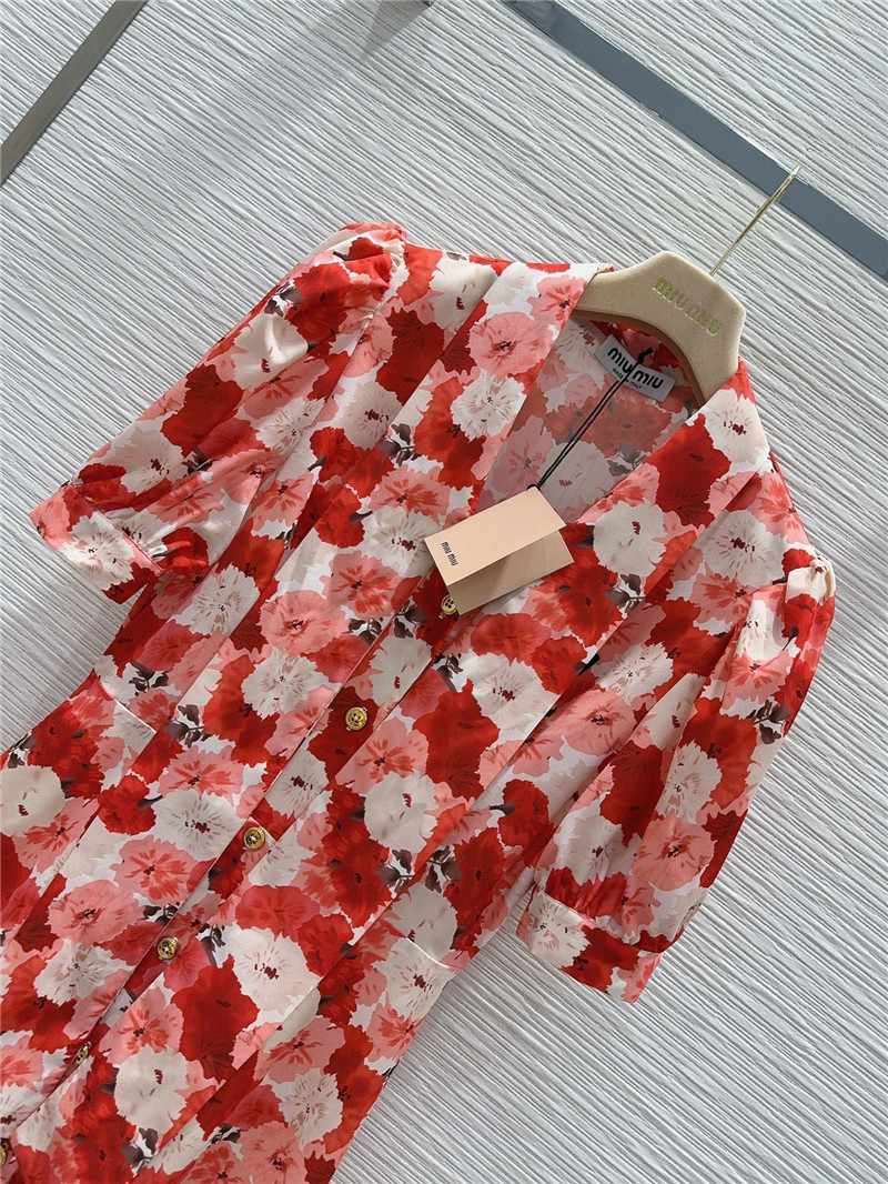 M1um1u french floral series dress replica designer clothes