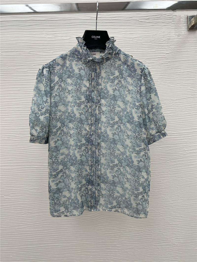 Ce1i*e new silk floral shirt replica d&g clothing