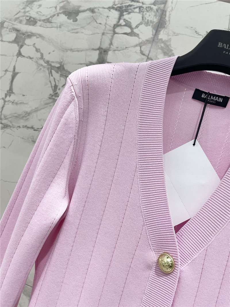 Balmain metal buckle V-neck long-sleeved replicas clothes