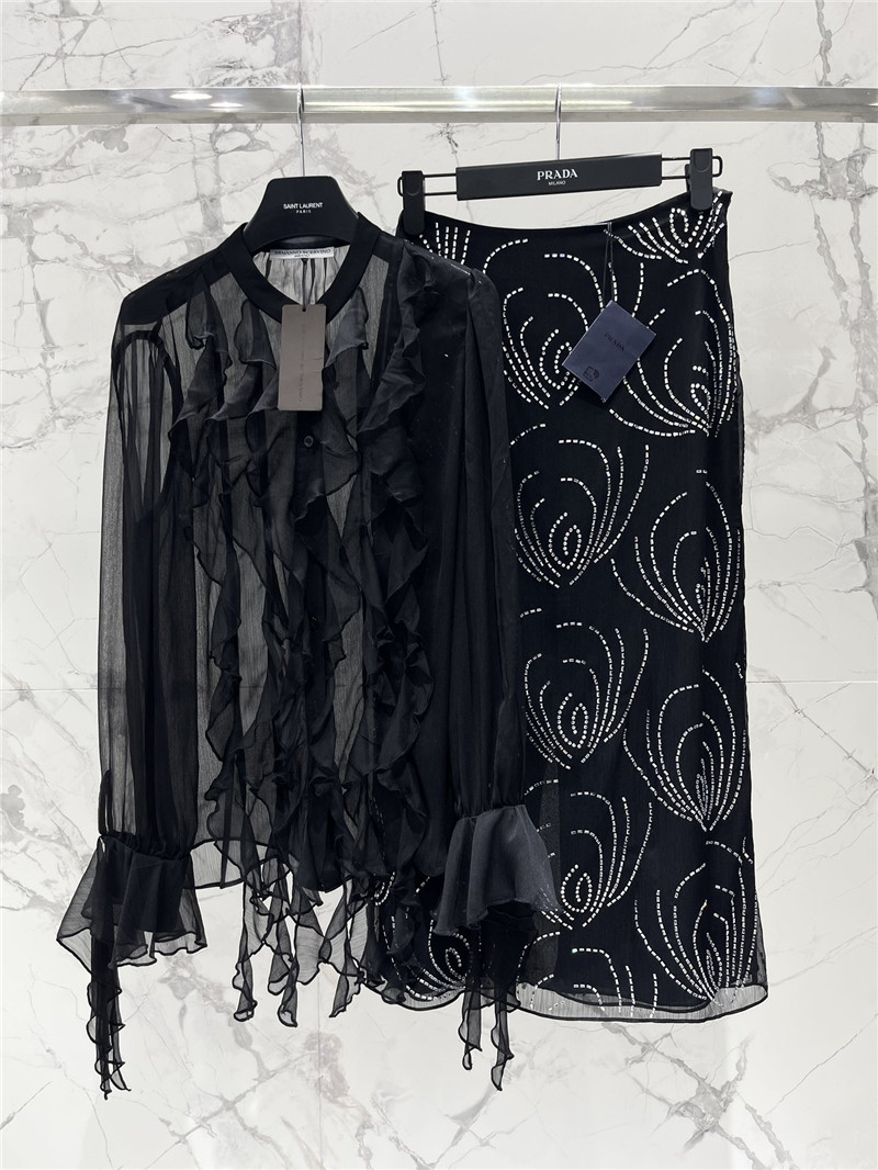 Pra*a mid length pencil skirt replica clothing sites