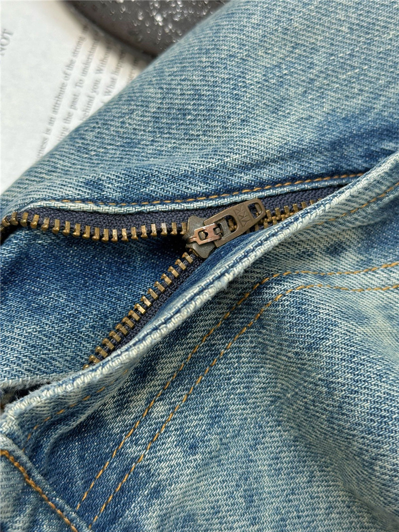 Pra*a triangle washed jeans replicas clothes