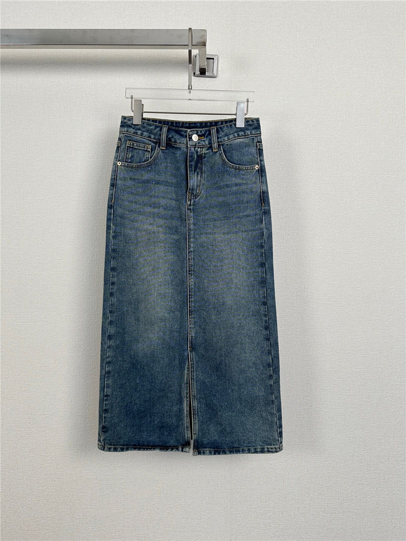 L0ew* back slit denim skirt replica d&g clothing