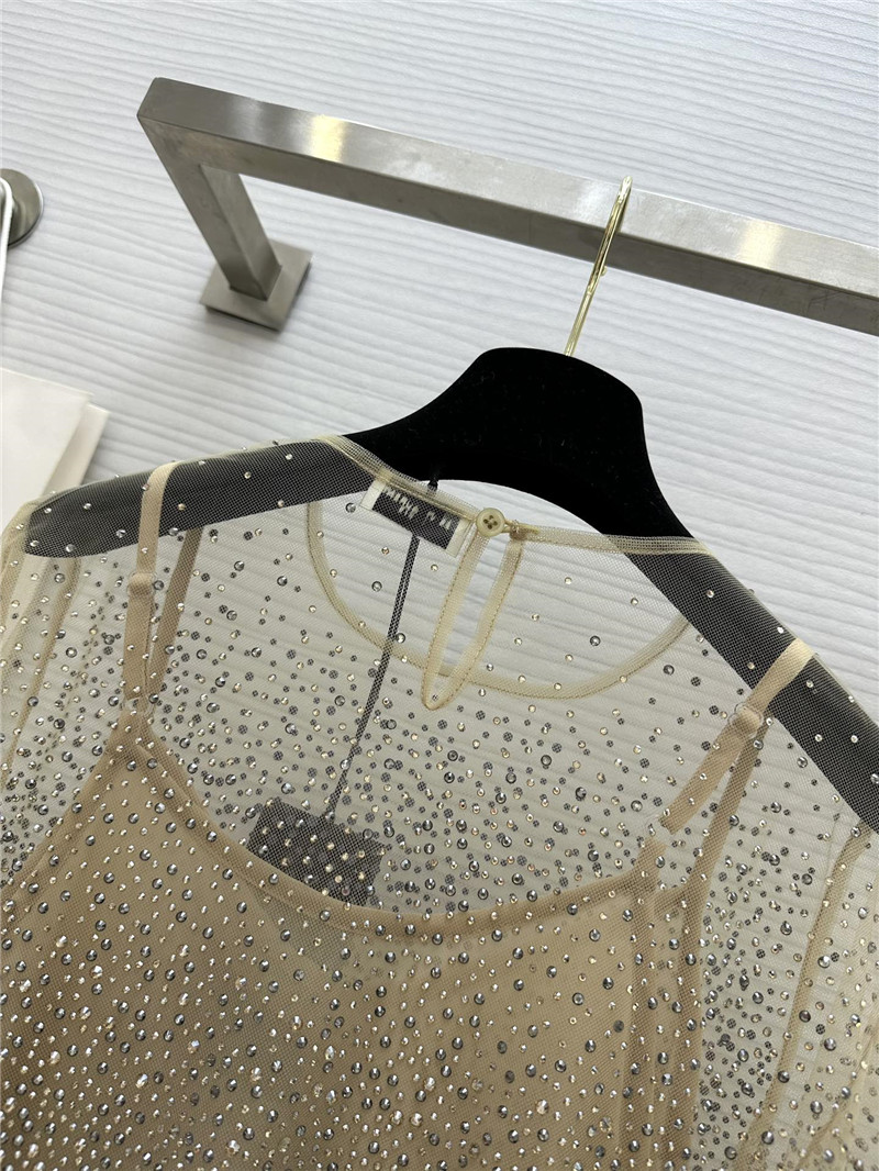 y51 full D1am0nd fried mesh top replica d&g clothing