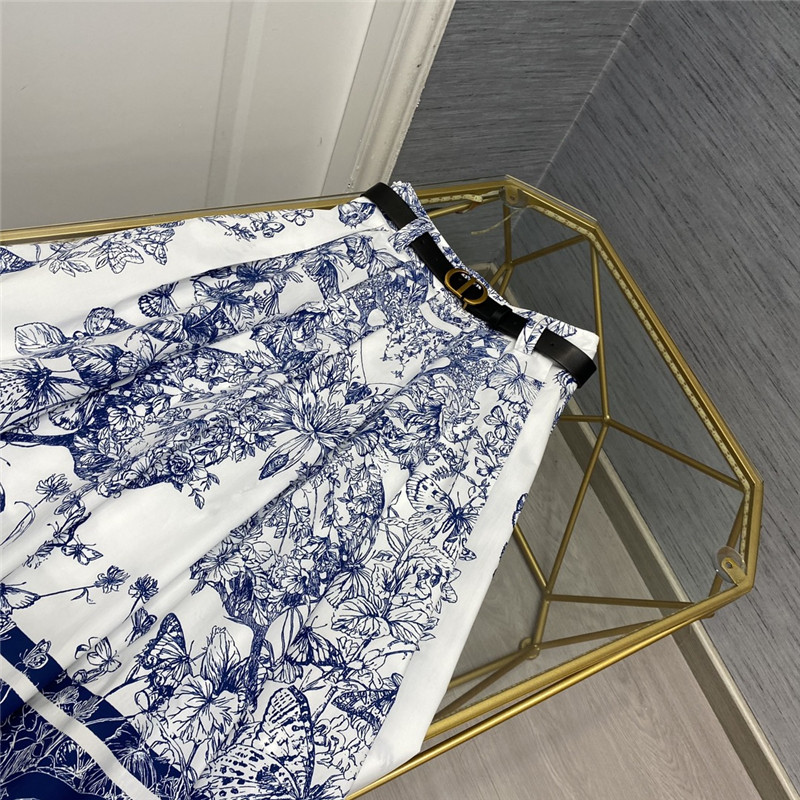 D10r printed long hem skirt replica d&g clothing