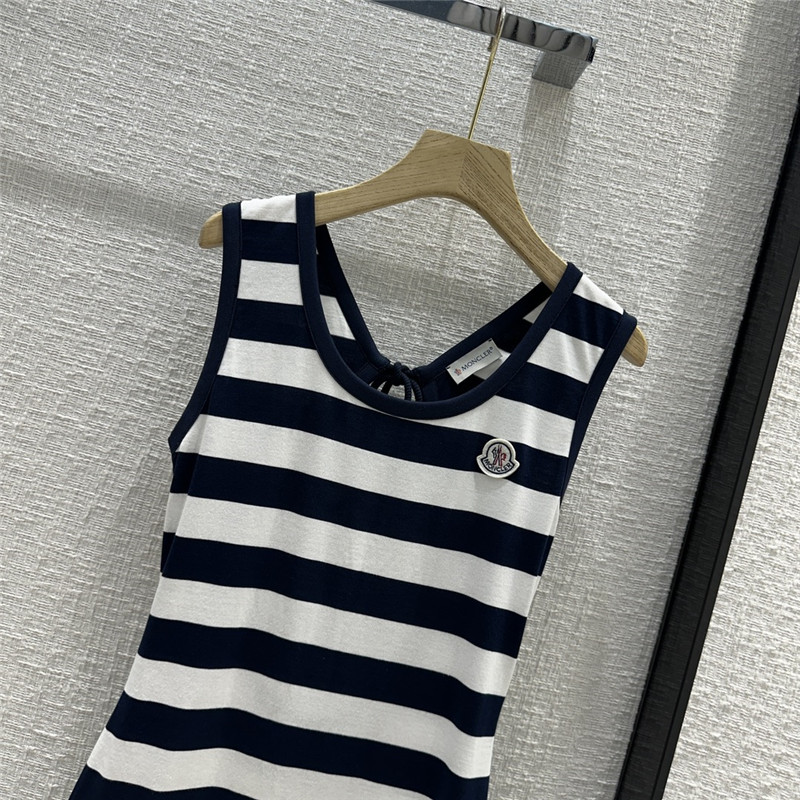 Moncler striped backless long skirt replica clothing