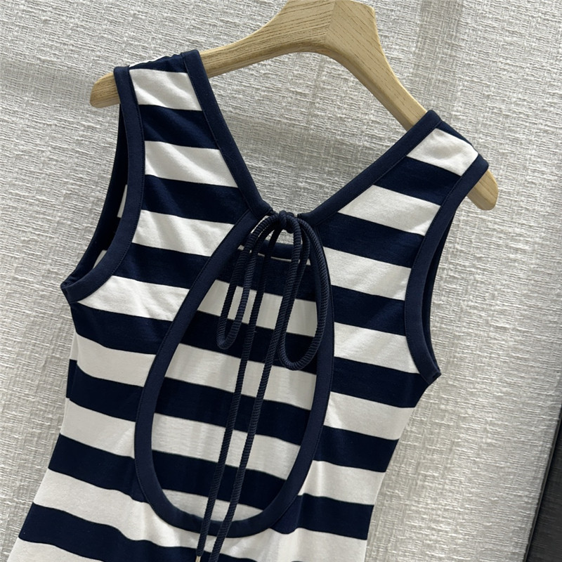 Moncler striped backless long skirt replica clothing