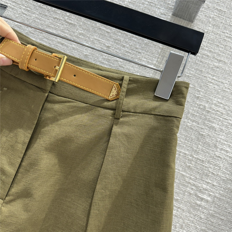 Pra*a triangle belt suit shorts replica clothing