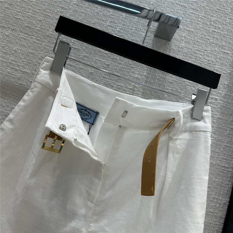 Pra*a triangle belt suit shorts replica clothing