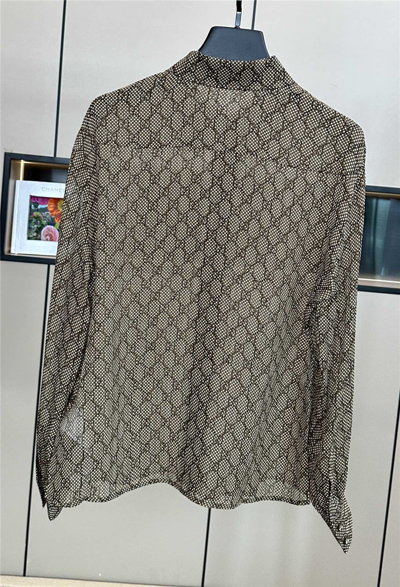 Gucci silk jacquard shirt replicas clothes