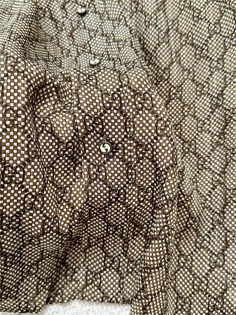 Gucci silk jacquard shirt replicas clothes