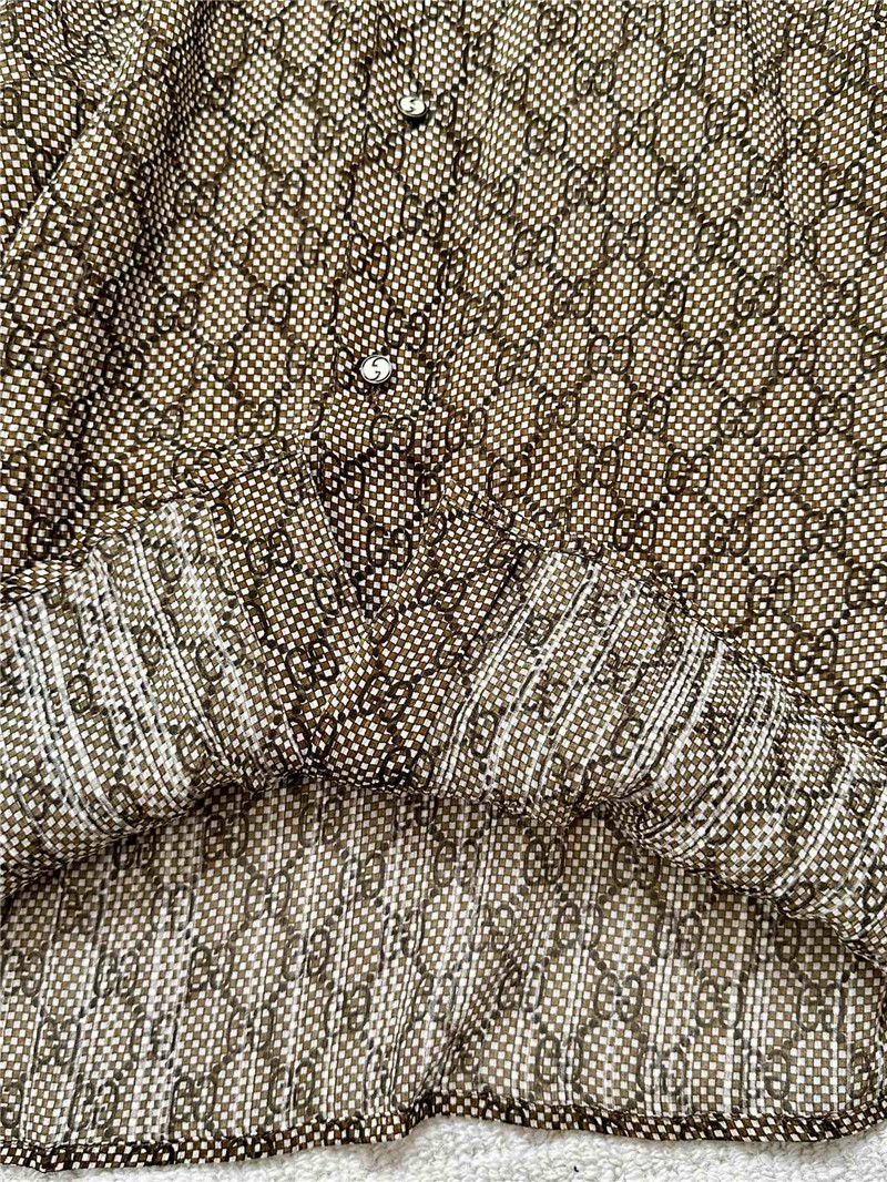 Gucci silk jacquard shirt replicas clothes