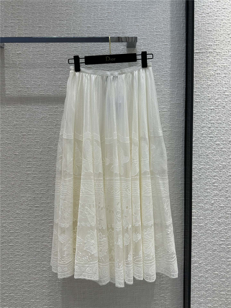 D10r hollow embroidered lace long skirt replica clothing sites