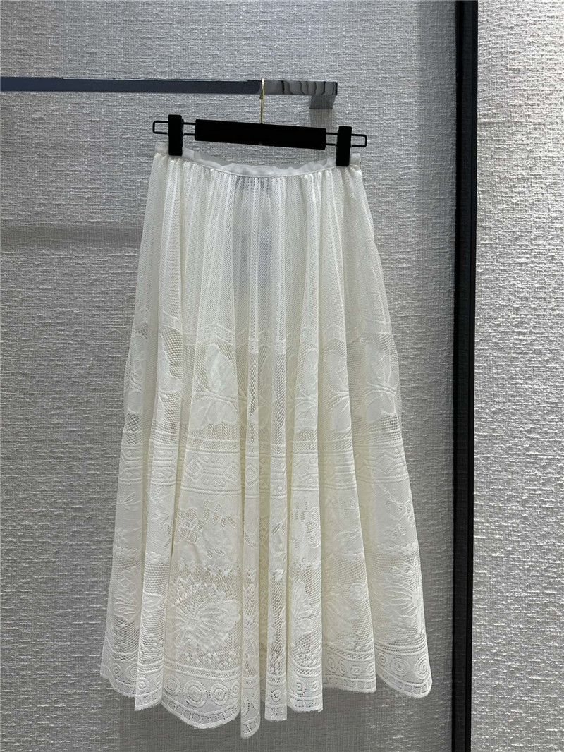 D10r hollow embroidered lace long skirt replica clothing sites