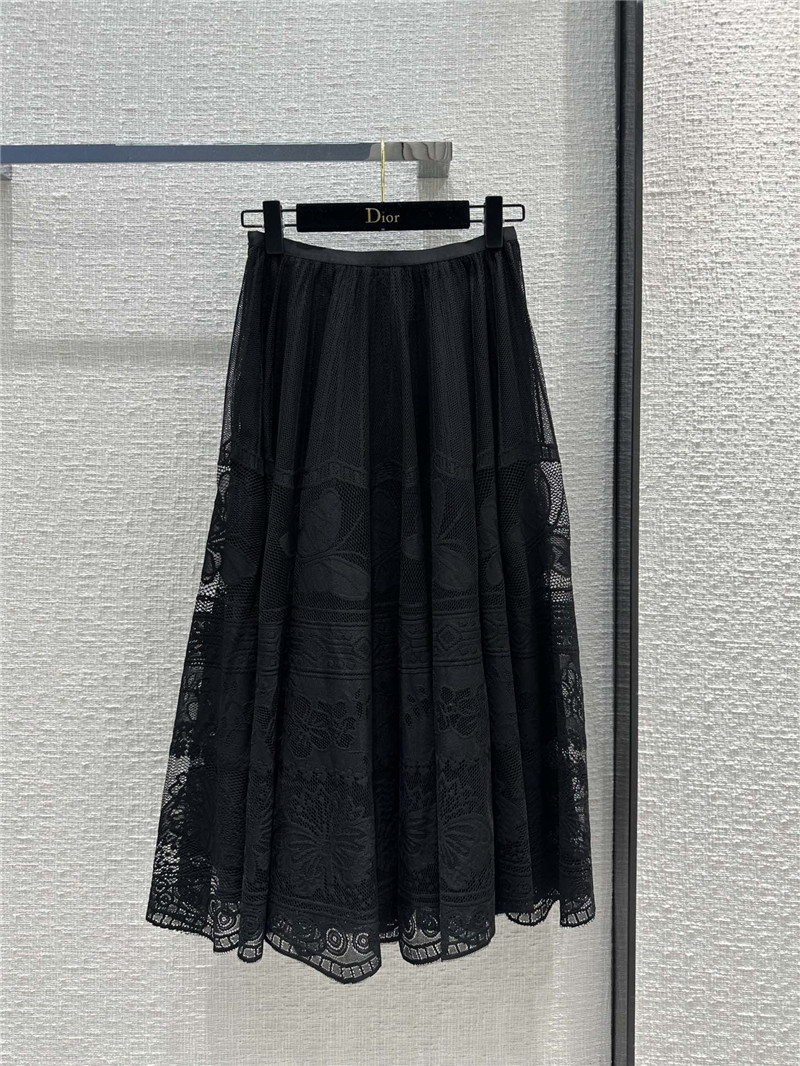 D10r hollow embroidered lace long skirt replica clothing sites